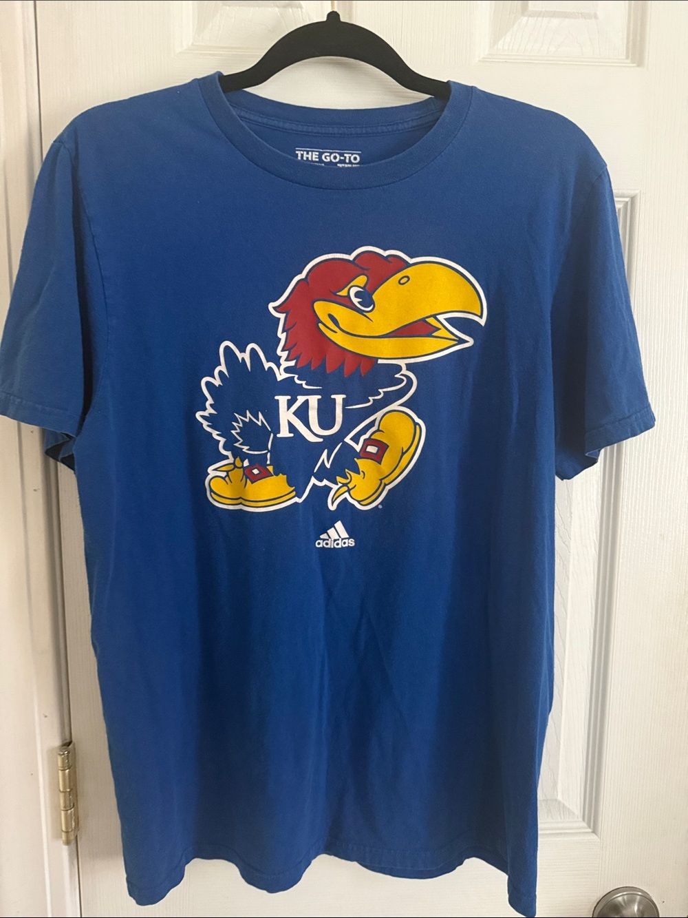 adidas Men’s Blue KU Jayhawk Graphic T-Shirt #615